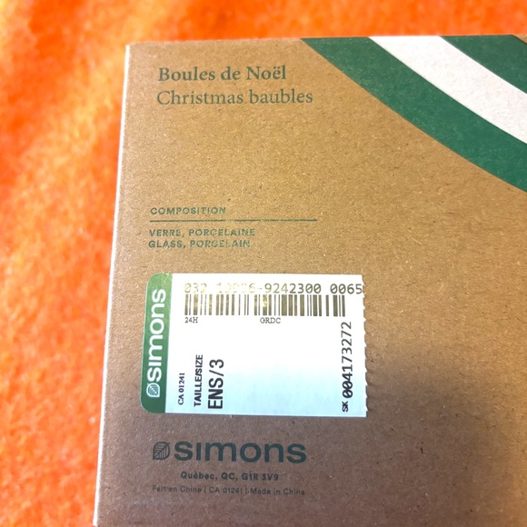 Handcrafted jewel glass and porcelain Christmas baubles set of 3 (three) NWT - Picture 8 of 9